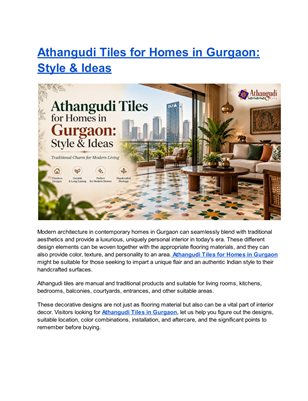 Athangudi Tiles