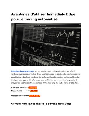 Immediate Edge Arnaque-{Plateforme Immediate Edge}-Est-ce une application de trading sécurisée ? Lire le rapport!!