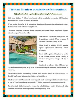 TiPhone finalizes acquisition of Simpatindo