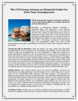 The CVS Group Arizona on Financial Guide For First-Time Grandparents