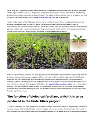 What is the bio organic fertilizer?