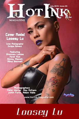 HOT INK MAGAZINE COVER POSTER - Cover Model Loosey Lu - July 2019