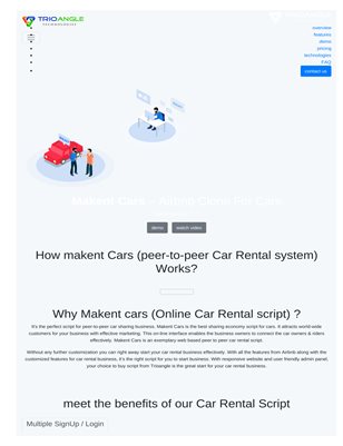 Makent Cars - Car Rental Script