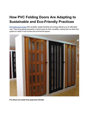PVC Folding Doors Dubai