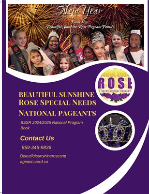 2024 Beautiful Sunshine Rose National Virtual Pageants Program Book