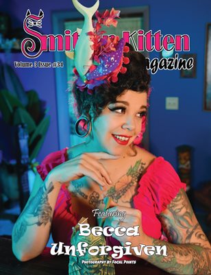 Smitten Kitten Pinup Magazine Cover 1 Becca Unforgiven September 2024 Volume 3 Issue 34