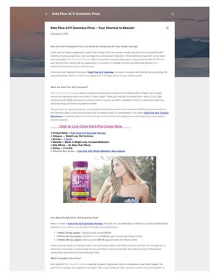 Keto Flow ACV Gummies Price – Your Shortcut to Ketosis!
