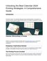 Unlocking the Best Calendar 2024 Printing Strategies: A Comprehensive Guide