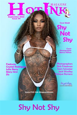 HOT INK MAGAZINE COVER POSTER - Cover Model Shy Not Shy - September 2022