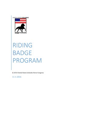 Riding Badge Program