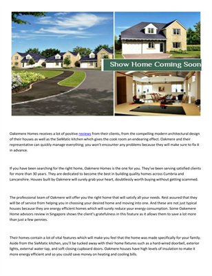 Oakmere Homes Advisors Striving for quality