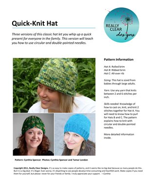 Quick-Knit Hat (Tutorial Version)