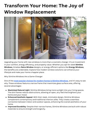 Uploading What’s Right for You Partial Window Inserts or Full Replacement