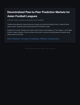 Decentralized Peer-to-Peer Prediction Markets for Asian Football Leagues