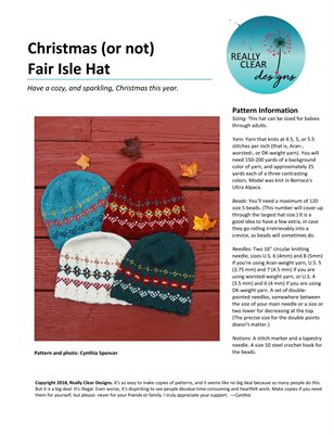 Christmas (or Not) Fair Isle Hat
