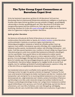 The Tyler Group Expat Connections at Barcelona Expat livet