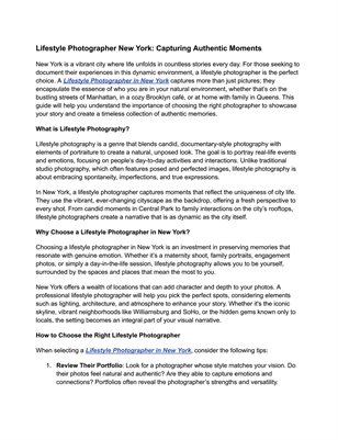 Affordable Lifestyle Photographer in New York for Beautiful Portraits