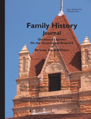 Family History Journal, Occasional Updates on the Genealogical Research of Bertram David Williams