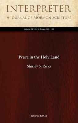 Peace in the Holy Land