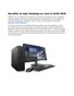 Benefits to take Desktop on rent in Delhi NCR