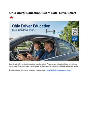 Ohio Driver Education: Learn Safe, Drive Smart