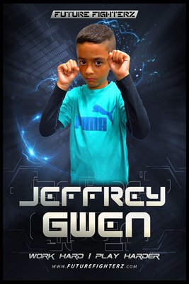 Jeffrey Gwen Futuristic Poster