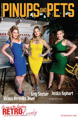 Pinups and Pets No.15 – Amy Sinclair, Vicious Veronika Jewel, Jessica Kephart Cover Poster