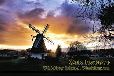 Oak Harbor Windmill Sunset