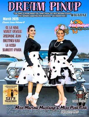 Dream Pinup Magazine Classic Miss Tink Pink & Miss Marina Mustang Papa Ratzi Photo
