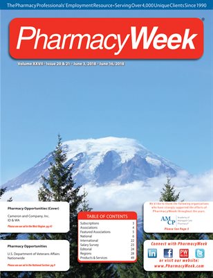 Pharmacy Week, Volume XXVII - Issue 20 & 21 - June 3, 2018 - June 16, 2018