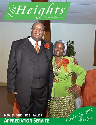 Volume 5 Issue 11- Rev. & Mrs. Joe Taylor Appreciation Service