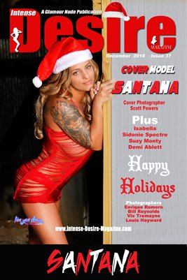 INTENSE DESIRE MAGAZINE COVER POSTER- Cover Model Santana - December 2018