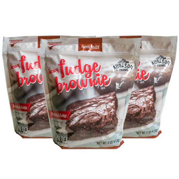 3 Augason Farms® Chewy Fudge Brownie Mix Pouch PTL Shopping Network