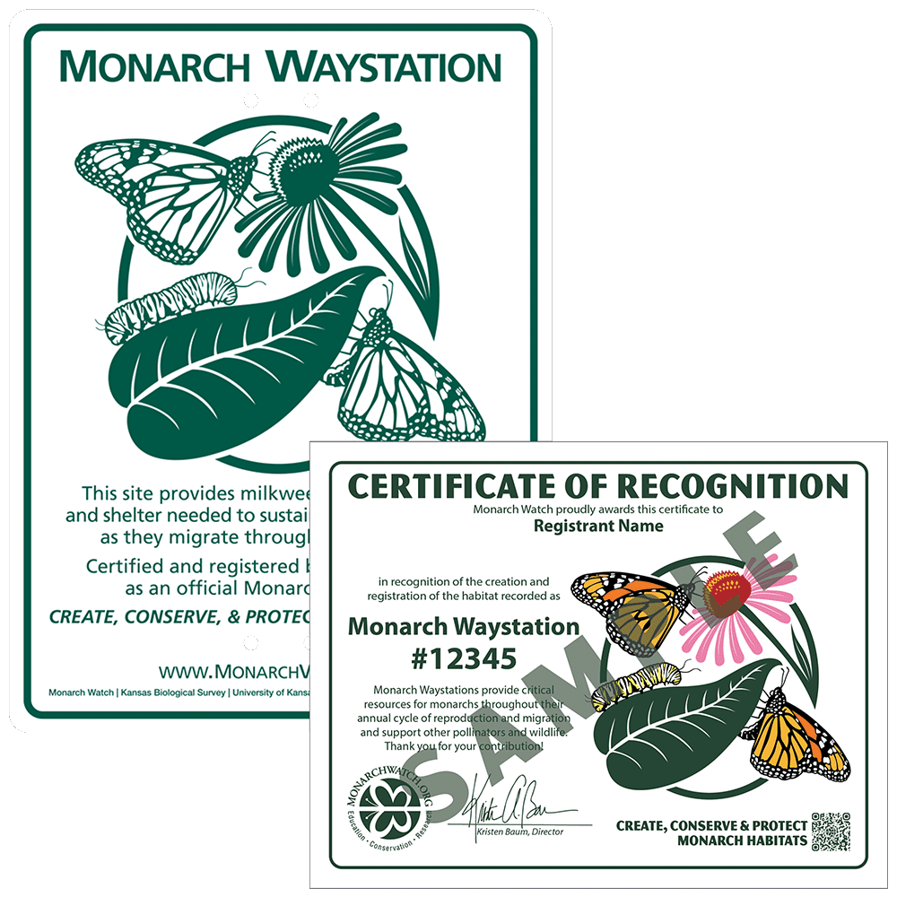 Monarch Waystation Registration and Sign Bundle - 190005 | Monarch Watch