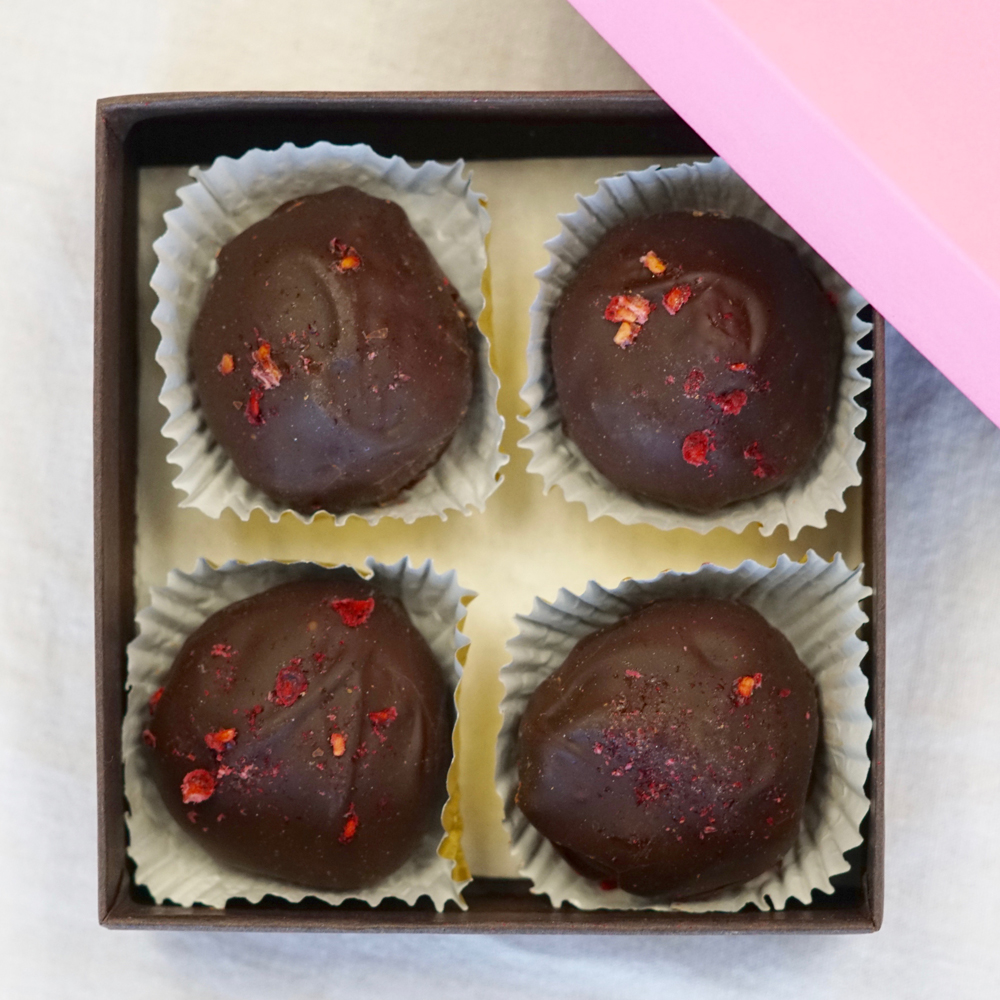 Vegan Raspberry Truffles 200478 Farm Sanctuary