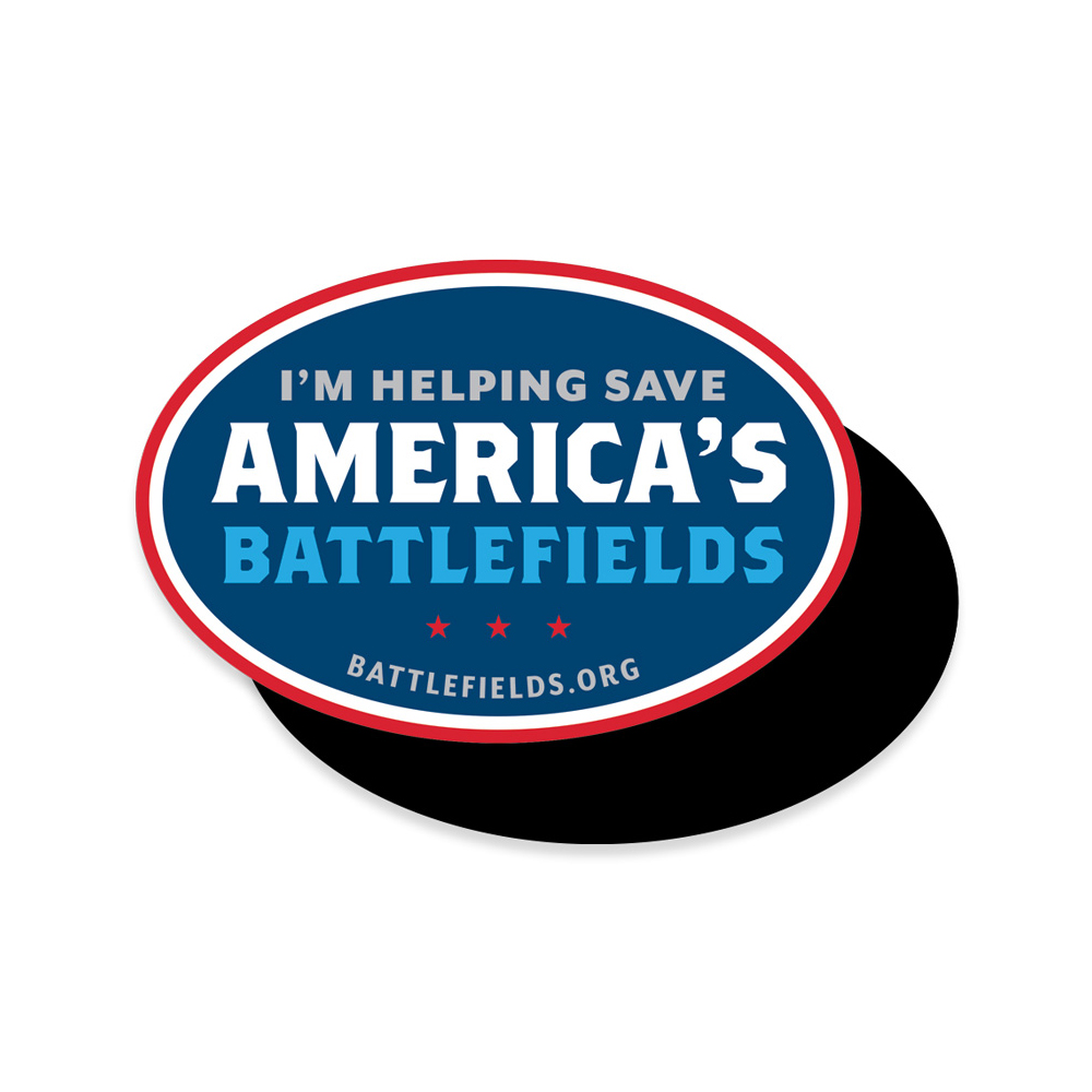 Oval Magnet - Im Helping Save Americas Battlefields 