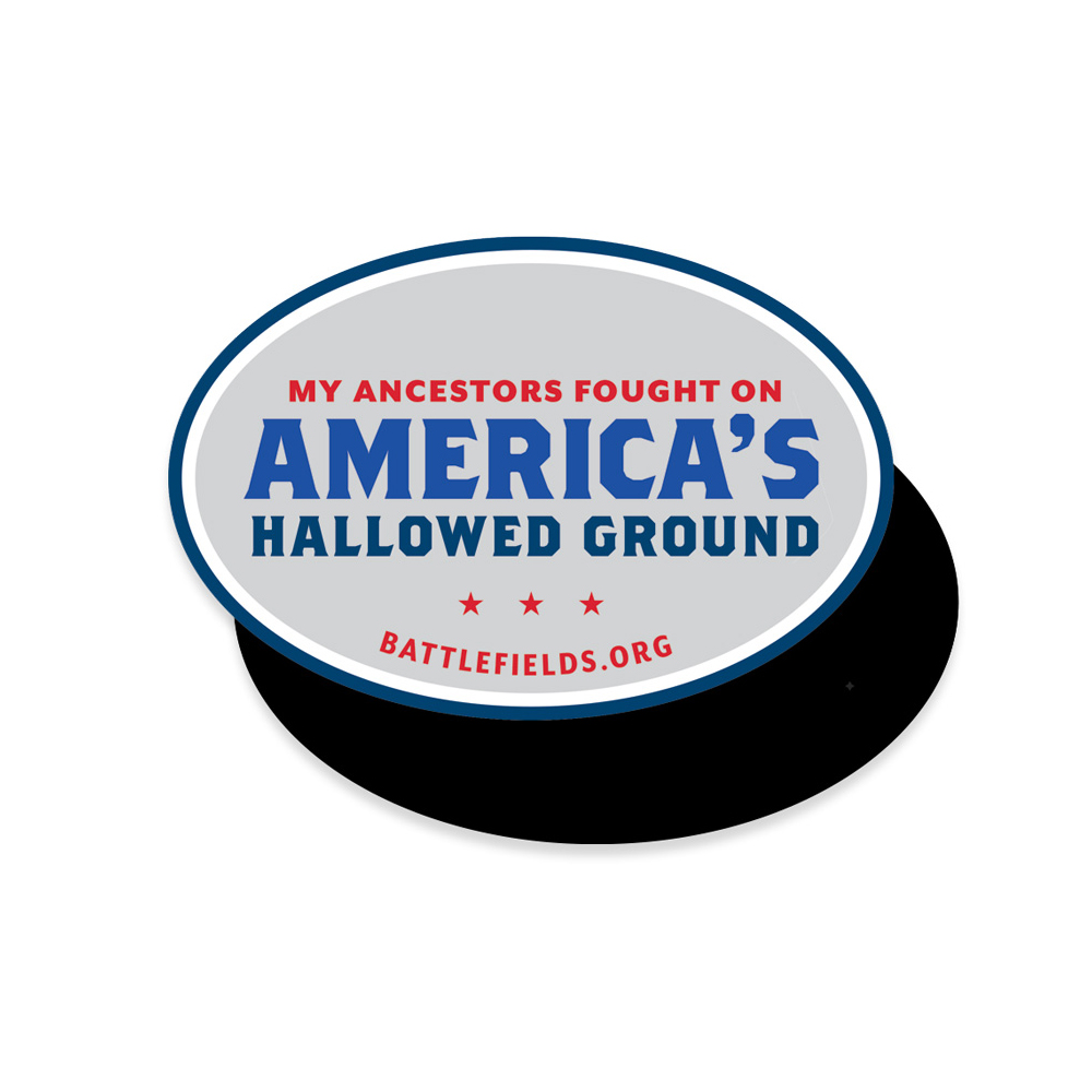 Oval Magnet - My Ancestors Fought on Americas Hallowed Ground 