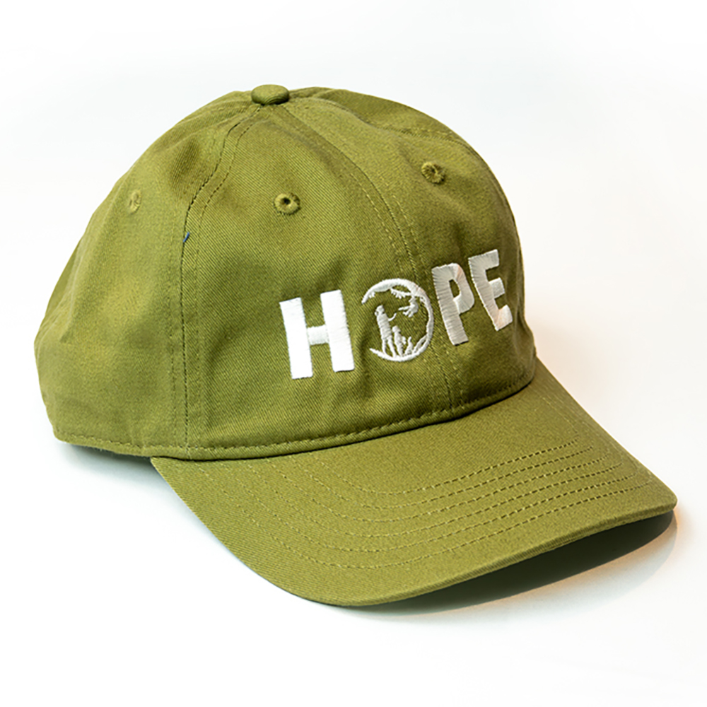 帽子 Hope Hope' Organic Cotton Green Baseball Cap - #JGI451 | the Jane
