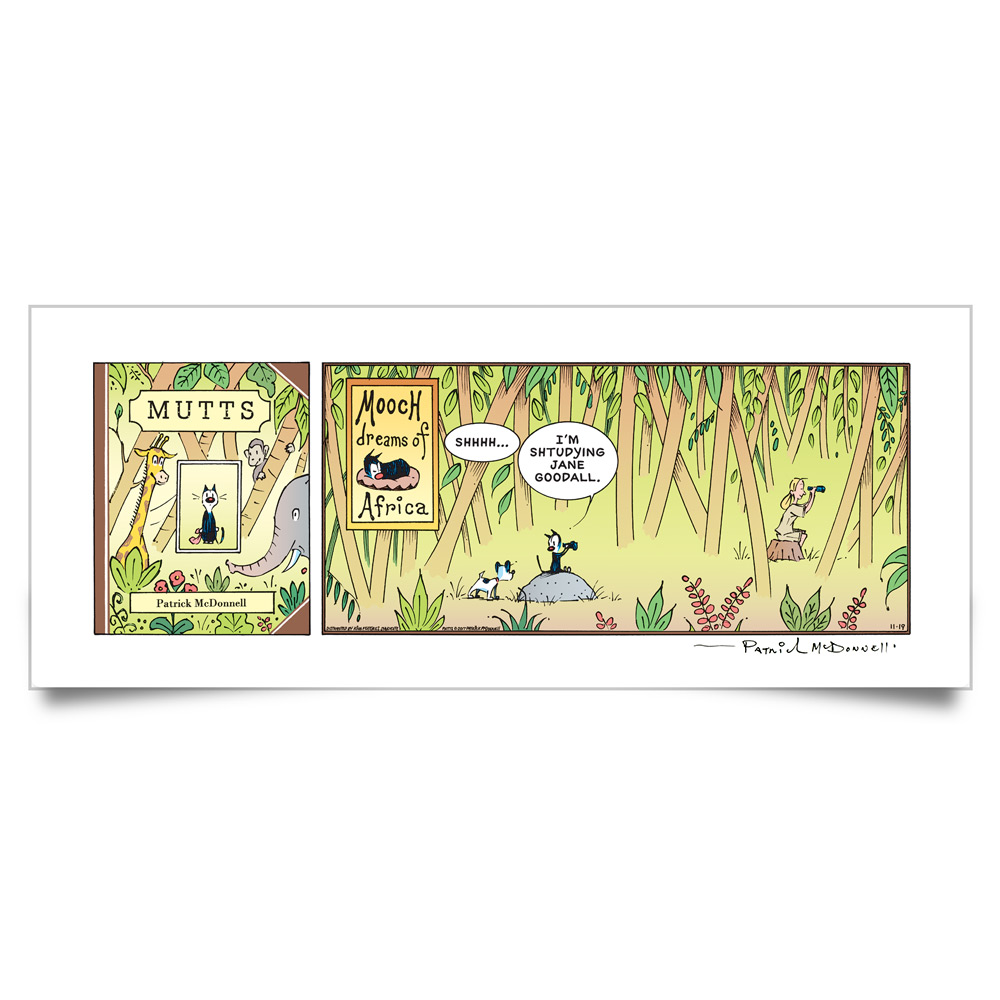 MUTTS Print: Mooch Dreams of Africa (Signed by Author) 