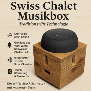Swiss Chalet Oldwood 360° Surround Sound 100W Portable Bluetooth Speaker (Sonnenverbrannt)