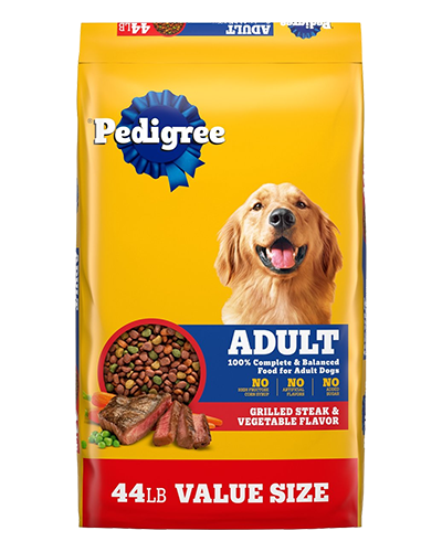 Picture of Pedigree Complete Nutrition Adult Grilled Steak and Vegetable Flavor - 44 lb Value Size Dry Dog Food