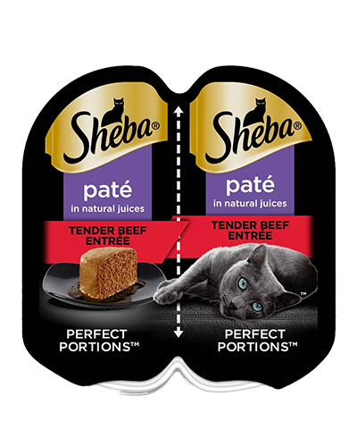 Picture of Sheba Perfect Portions Pate in Natural Juices Tender Beef Entrée - 2.64 oz Wet Cat Food