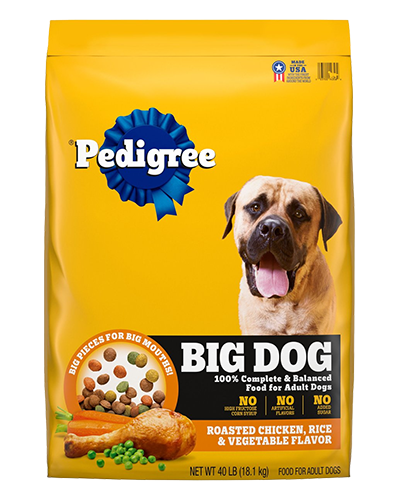 Picture of Pedigree Complete Nutrition Big Dog Adult Roasted Chicken Rice and Vegetable Flavor - 40 lb Dry Dog Food