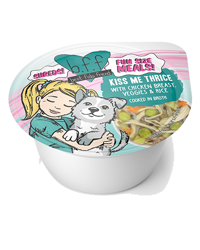 Picture of Weruva BFF Shreds Fun Size Meals Kiss Me Thrice - 2.75 oz Wet Dog Food