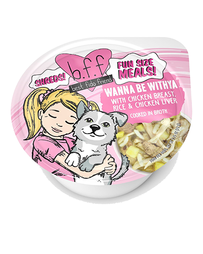Picture of Weruva BFF Shreds Fun Size Meals Wanna Be Withya - 2.75 oz Wet Dog Food