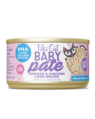 Picture of Tiki Cat Baby Pate Chicken and Chicken Liver - 2.4 oz Wet Cat Food