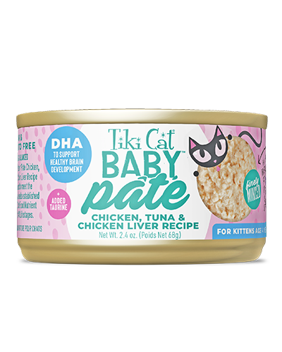 Picture of Tiki Cat Baby Pate Chicken Tuna and Chicken Liver - 2.4 oz Wet Cat Food