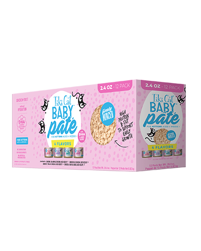 Picture of Tiki Cat Baby Pate Variety Pack For Kittens - 12 Ct Wet Cat Food