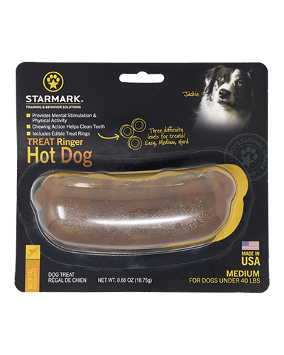 Picture of Starmark Treat Ringer Hot Dog Medium - Dog Toy