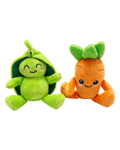 Picture of Snugarooz Carrot and Pea Duo - 2 Pack Dog Toy